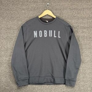 NOBULL Sweatshirt Mens XL Gray Fleece Performance Pullover Crewneck Training Gym